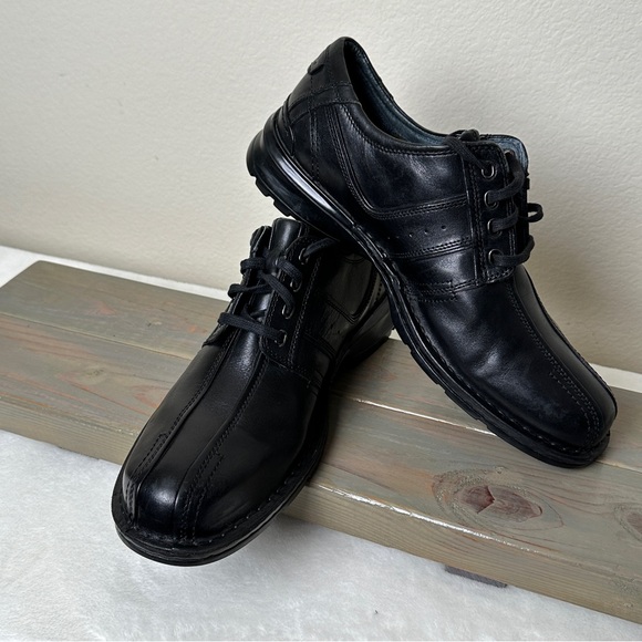 Clarks Men's Touareg Vibe Black Leather Dress Shoes Size 11.5 - Excellent - Picture 5 of 8